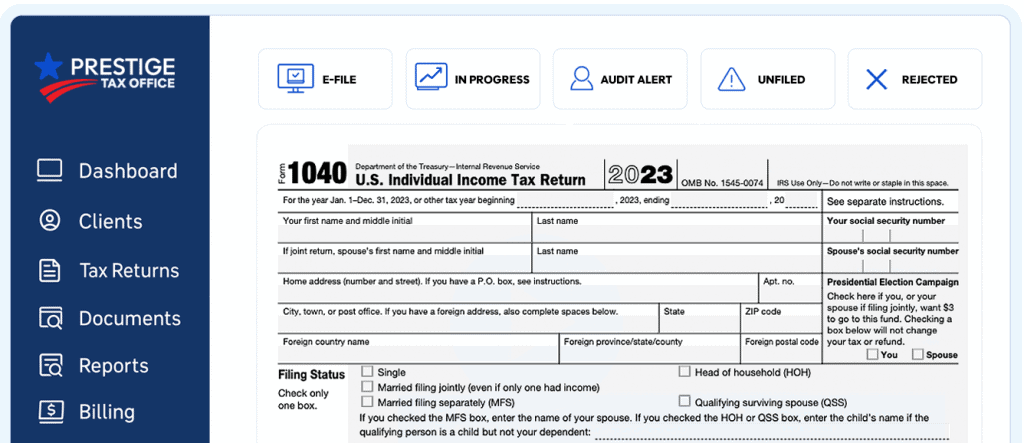 Power of Prestige Tax Software